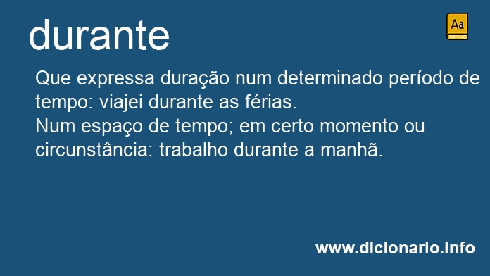 Significado de durante