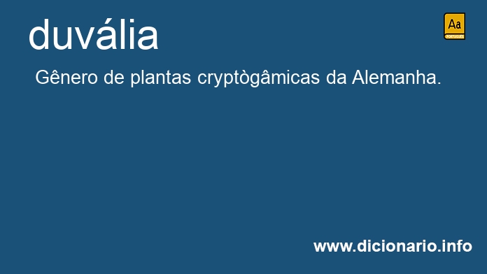 Significado de duvlia