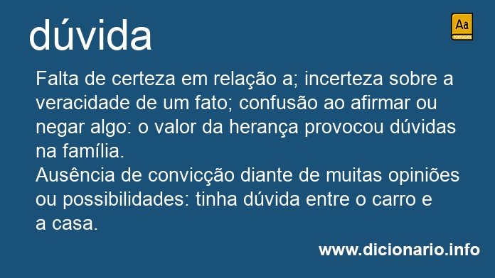 Significado de dvida