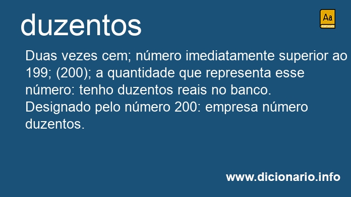 Significado de duzentos