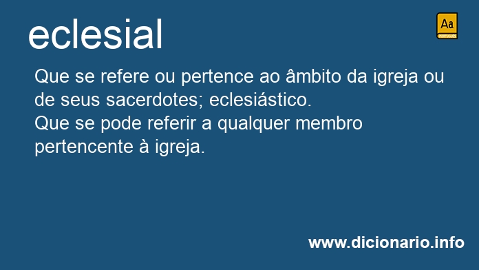 Significado de eclesial