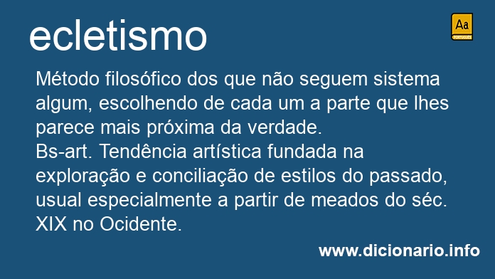 Significado de ecletismo