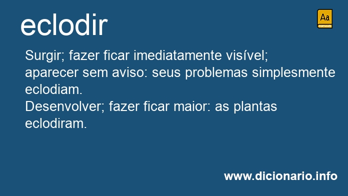 Significado de eclodir