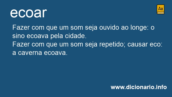 Significado de ecoar