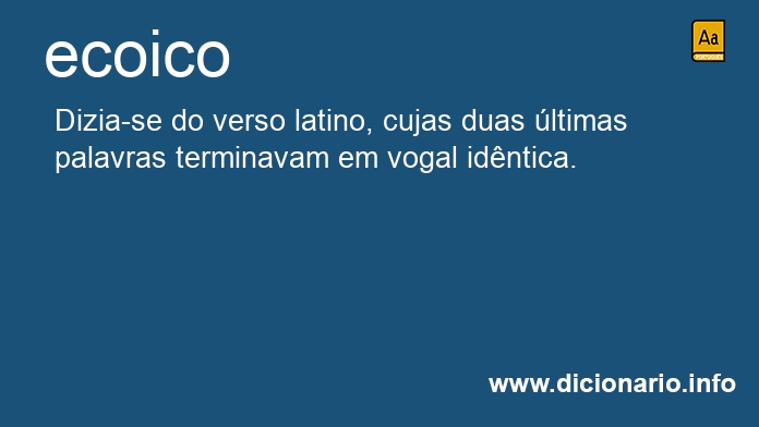 Significado de ecoica
