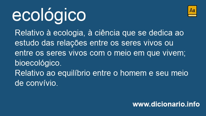 Significado de ecolgica