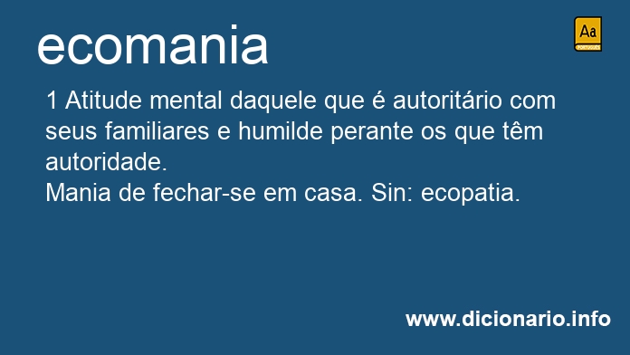 Significado de ecomania