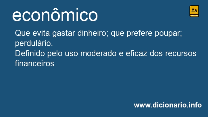 Significado de econmica