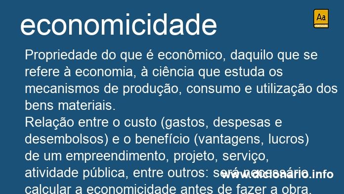 Significado de economicidade