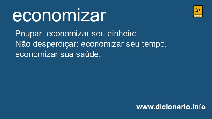 Significado de economizado