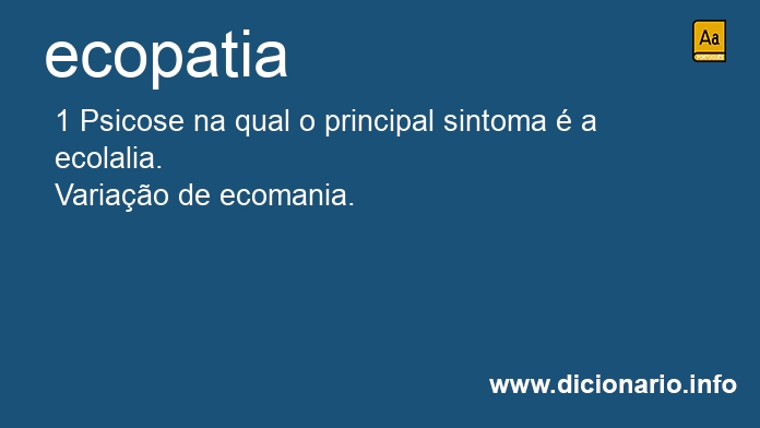 Significado de ecopatia