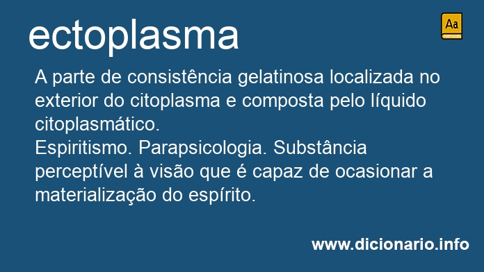 Significado de ectoplasma