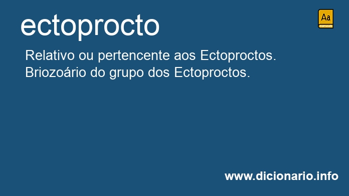 Significado de ectoprocto