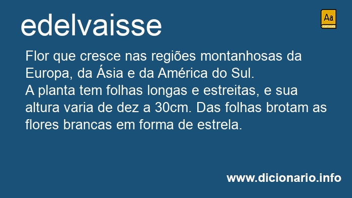 Significado de edelvaisse