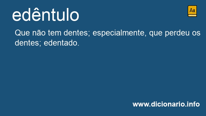 Significado de edntulo