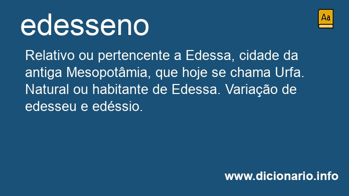 Significado de edesseno