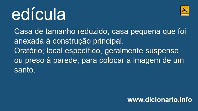 Significado de edcula