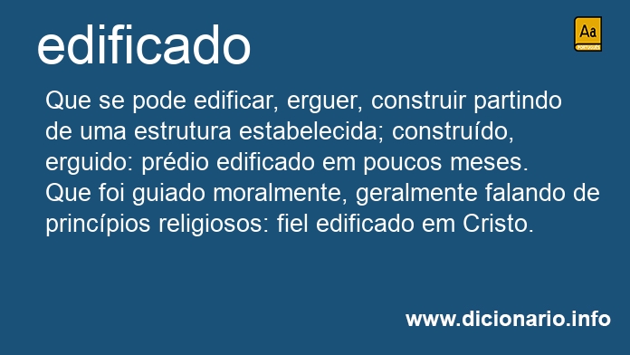 Significado de edificada