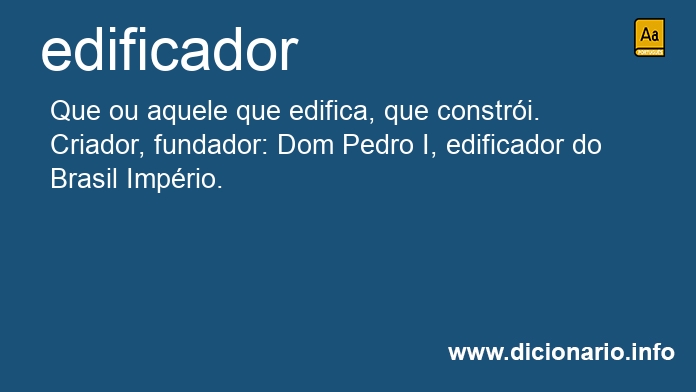 Significado de edificador