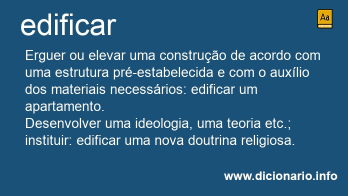 Significado de edificara