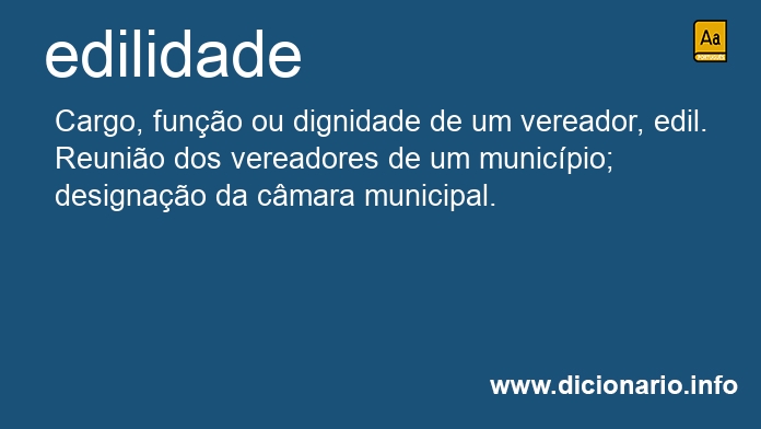 Significado de edilidades
