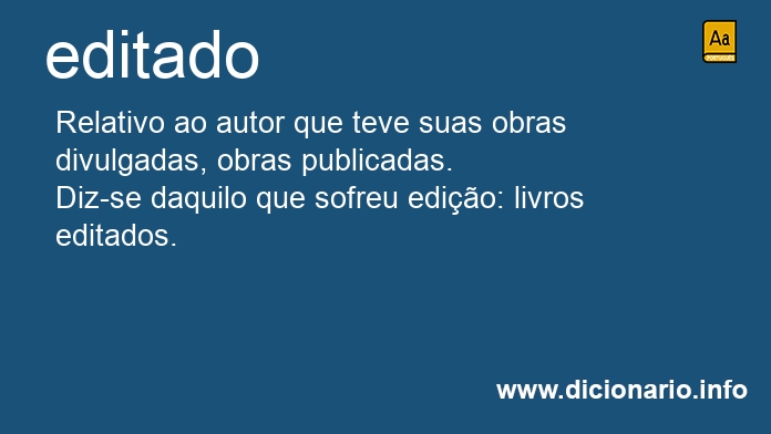 Significado de editada