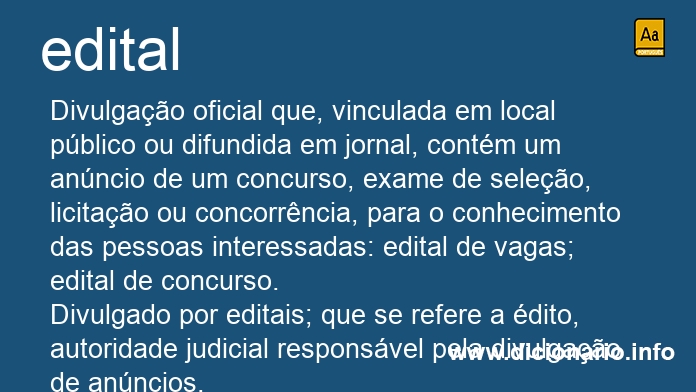 Significado de edital