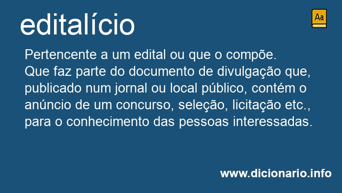 Significado de editalcio