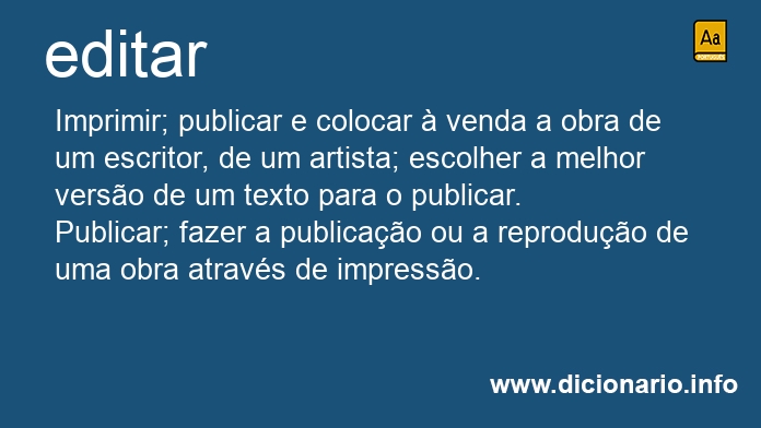 Significado de editars