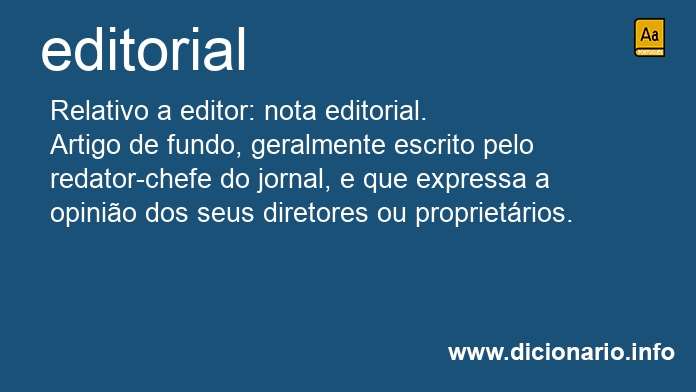 Significado de editoriais