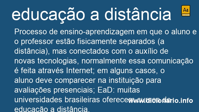 Significado de educao a distncia