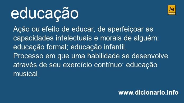 Significado de educao