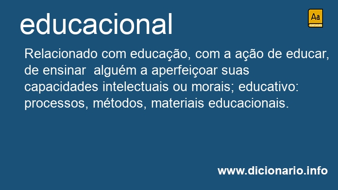 Significado de educacional