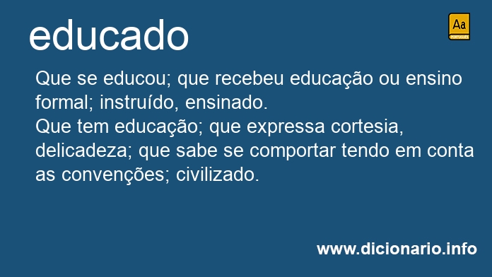 Significado de educada