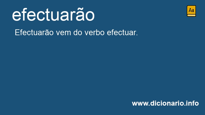 Significado de efectuaro