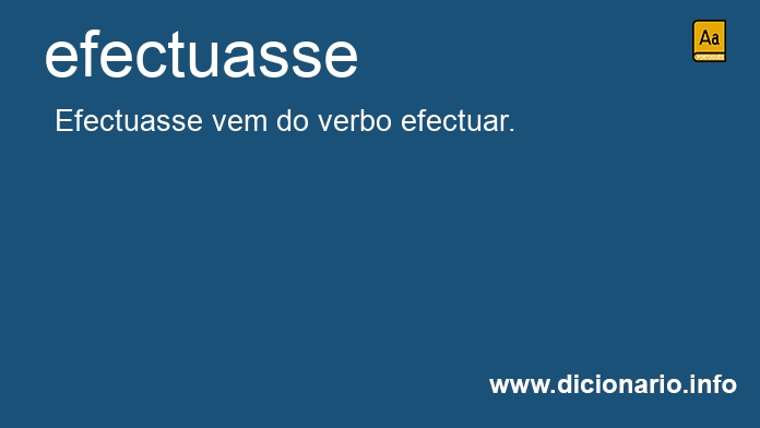 Significado de efectuasse