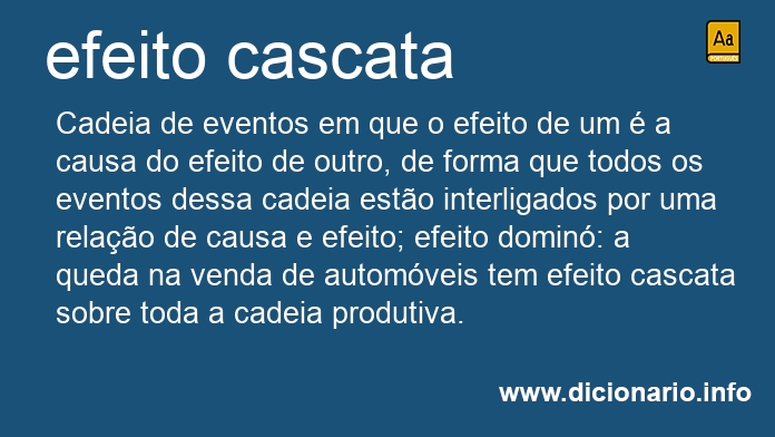 Significado de efeito cascata