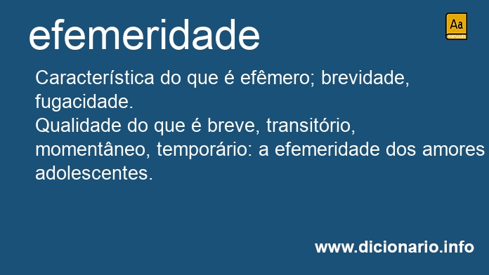 Significado de efemeridade