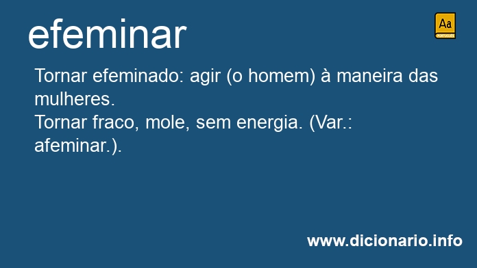 Significado de efeminais