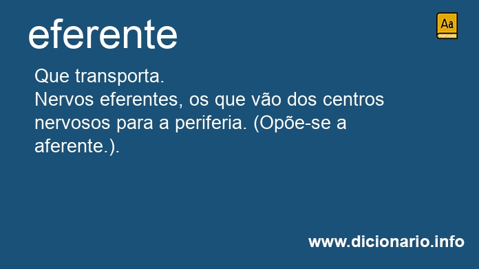 Significado de eferentes