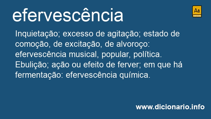 Significado de efervescncias