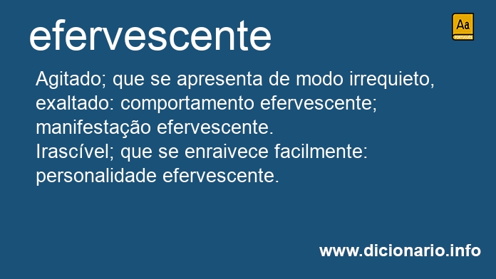 Significado de efervescentes