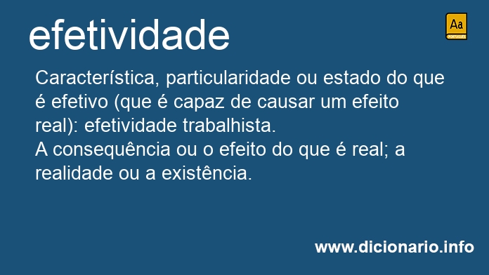 Significado de efetividade