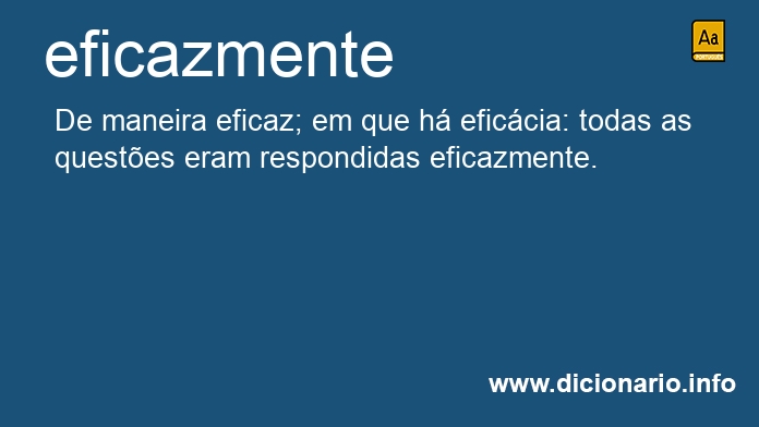 Significado de eficazmente