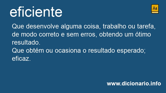 Significado de eficiente