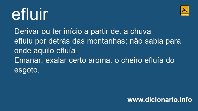 Significado de efluir