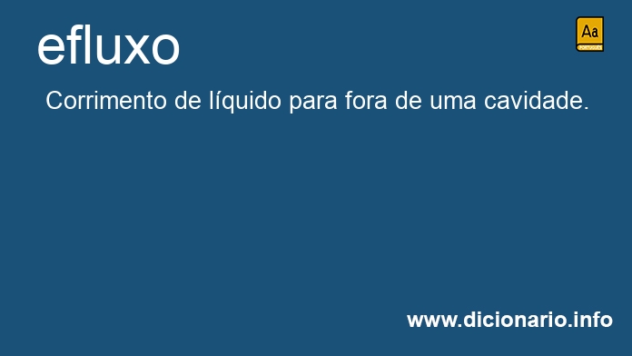 Significado de efluxo