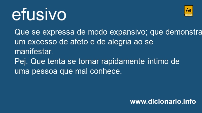 Significado de efusivo