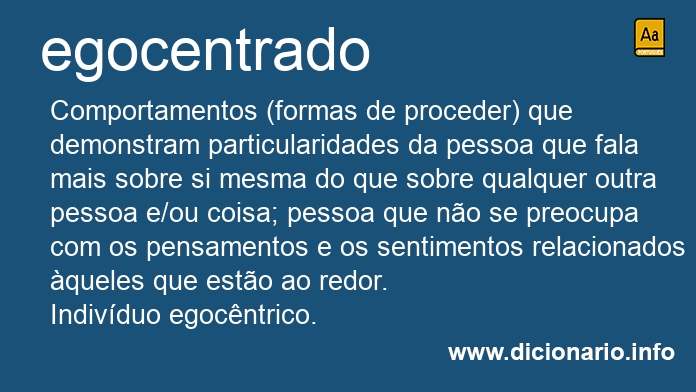 Significado de egocentrada