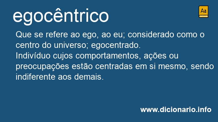 Significado de egocntrico